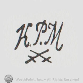 KPM above two crossed swords