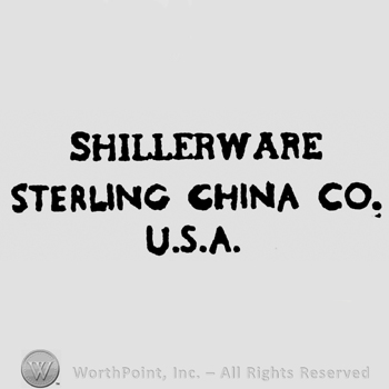 Shillerware written above Sterling China Co. written above U.S.A.