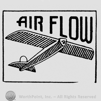 Air Flow written above a plane shape, all inside a rectangular shape frame