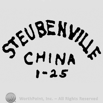 Steubenville written arched above China, above 1-25