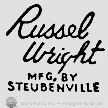 Russel hand written above Wright hand written above MFG, By written above Steubenville