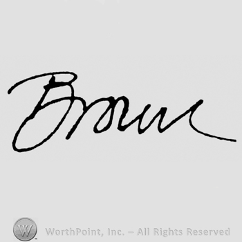 Brown hand written as a signature