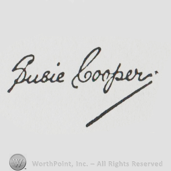 the words SUSIE COOPER written in a signature like shape