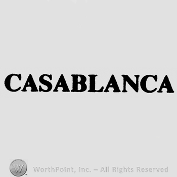 Casablanca written bold