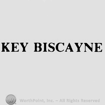 Key Biscayne written bold