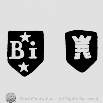 Bi, mullet above and below and Castle