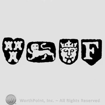 Three Castles and Lion Passant and Leopard's head crowned and date-letter F