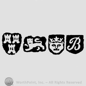Three Castles and Lion Passant and Leopard's head crowned and date-letter B