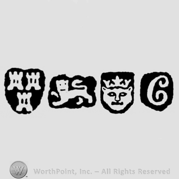 Three Castles and Lion Passant and Leopard's head crowned and date-letter C