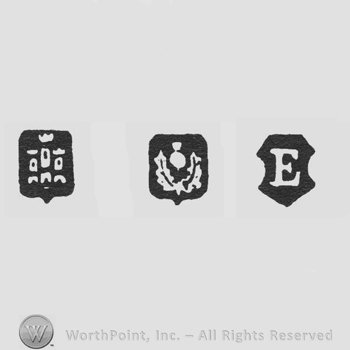 Castle and Thistle and date-letter E