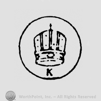 Crown, capital R, in a circle