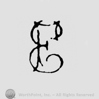 Uppercase handwritten PE