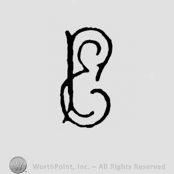 Uppercase handwritten PE