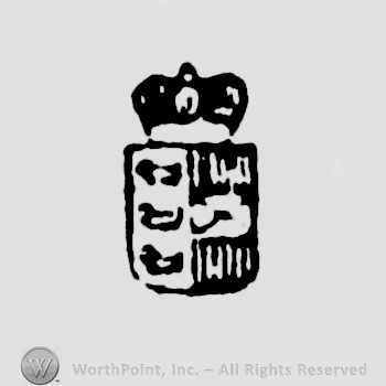 Shield with crown above