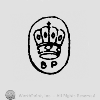 Crown and uppercase BP written below, in an oval