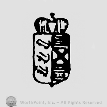 Shield with crown above
