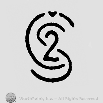 Uppercase CS with capital V above, number 2