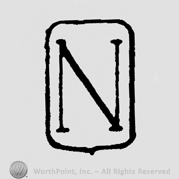 Uppercase N inside a square