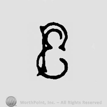 Uppercase handwritten PE