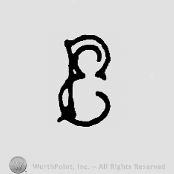 Uppercase handwritten PE