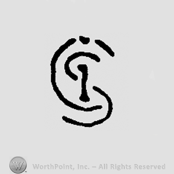 Uppercase CS with capital V above, number 1