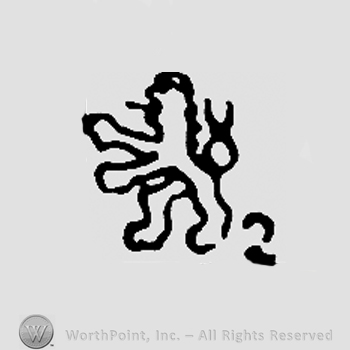 Double-tailed pranced lion and number 2