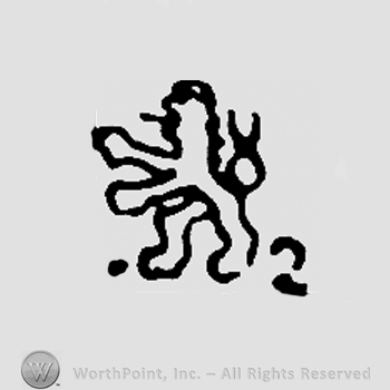 Double-tailed pranced lion and number 2