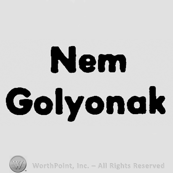 Nem Golyonak with lowercase letters