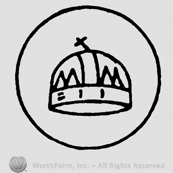 Crown with cross in a circle