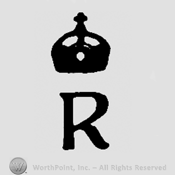 Uppercase R with crown above