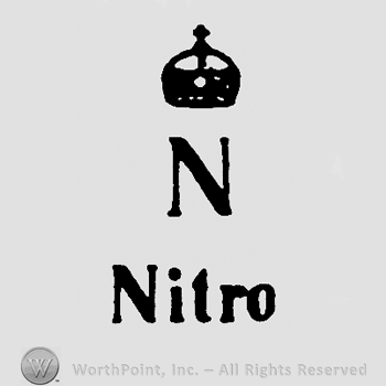 Uppercase N with crown above, Nitro written below with lowercase letters