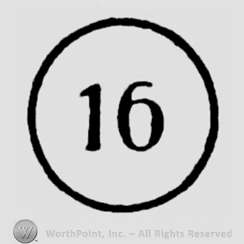 Number 16 in a circle