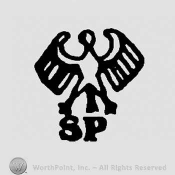 Eagle, uppercase SP below