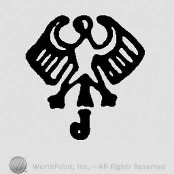 Eagle over uppercase J