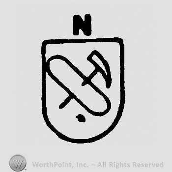 Hammer on shield, uppercase N above