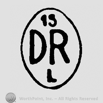 Uppercase DRL and number 15 inside an oval
