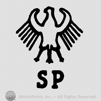 Eagle over uppercase SP