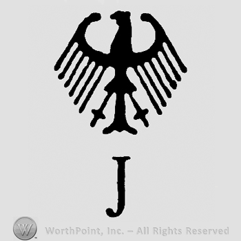 Eagle over uppercase J