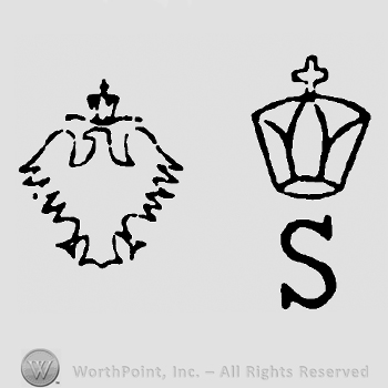 Eagle with crown, uppercase S and crown with cross above