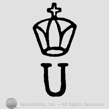 Crown with cross over uppercase U