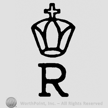 Crown with cross over uppercase R
