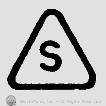 Uppercase S in a triangle
