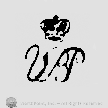 Uppercase handwritten VBP with crown above