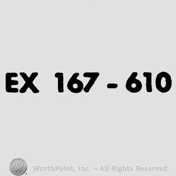  uppercase EX and numbers 167-610
