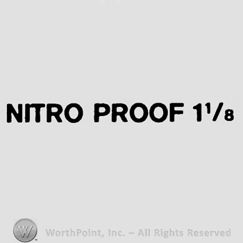 Nitro Proof 1 1/8 with uppercase letters