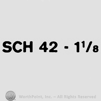 Uppercase SCH and numbers 42-1 1/8