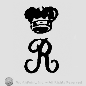 Crown over uppercase handwritten R