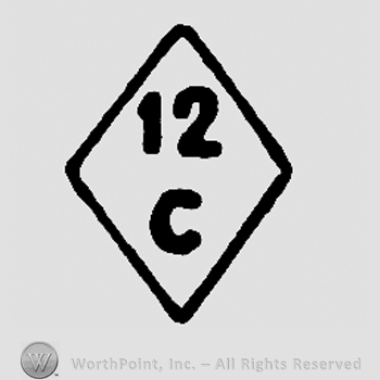 Number 12 and uppercase C in a diamond