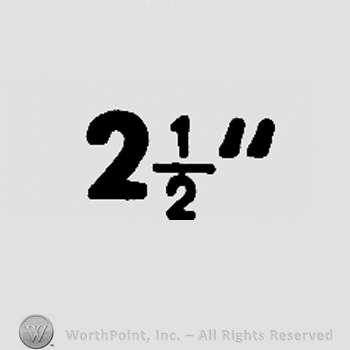 Number 2 and a half inches written in fraction