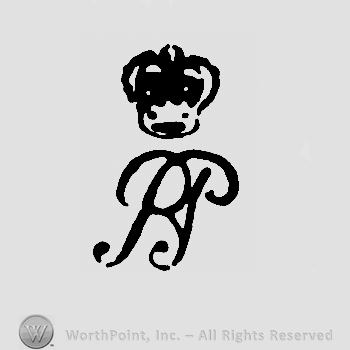 Crown over uppercase handwritten BP